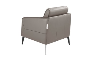 Fauteuil en cuir - Gris