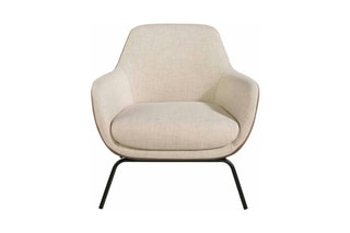 Fauteuil Crème et marron