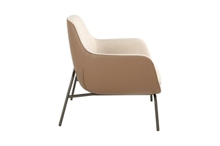 Fauteuil Crème et marron