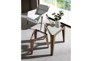Fauteuil - Blanc et marron