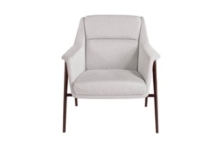 Fauteuil - Blanc et marron