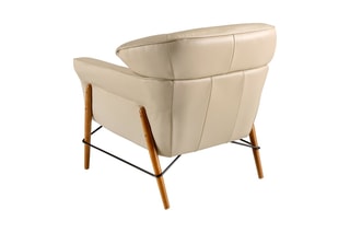 Fauteuil en cuir - Beige