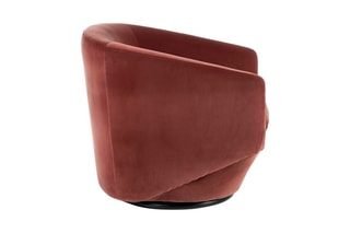 Fauteuil pivotant - Vieux rose