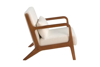 Fauteuil - Blanc et naturel