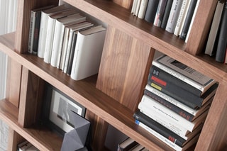 Bibliothèque Imitation noyer