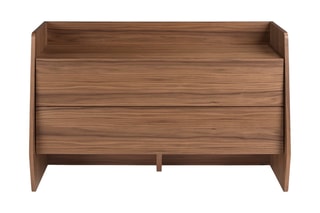 Commode 2 tiroirs en bois - 120 x 75 x 45 cm