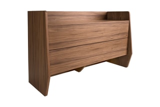 Commode 2 tiroirs en bois - 120 x 75 x 45 cm