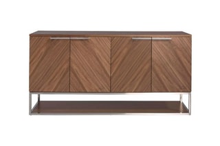 Buffet 4 portes en noyer - 160 x 80 x 46 cm