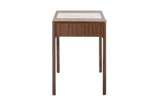 Bureau - Imitation noyer et blanc