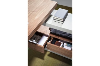 Bureau - Imitation noyer et gris clair