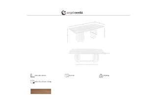 Table basse - 120 x H60 x 40 cm