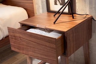 Table de chevet Imitation noyer