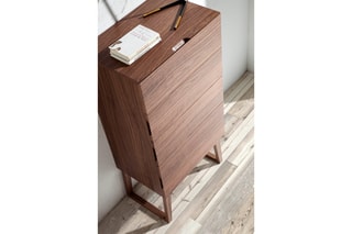 Chiffonnier 4 tiroirs - Imitation noyer