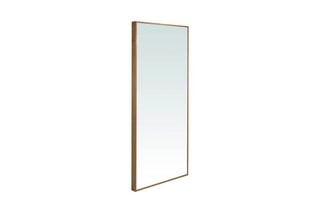 Miroir mural rectangulaire 
Imitation noyer