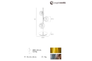 Lampe de table LED - Marron