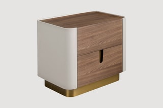 Table de chevet en bois de noyer - 60 x 42 x 50 cm