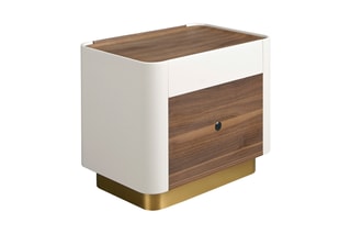 Table de chevet en bois de noyer - 60 x 42 x 50 cm