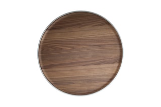 Table basse en bois de noyer - 92 x 92 x 35 cm