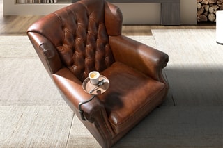 Fauteuil - Marron - En cuir
