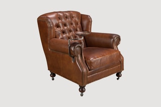 Fauteuil - Marron - En cuir
