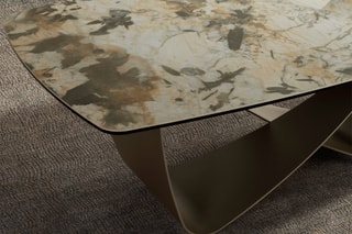 Table basse en marbre - 120 x 70 x 43 cm