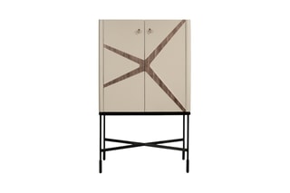 Buffet 2 portes en bois de noyer - 90 x 40 x 150 cm