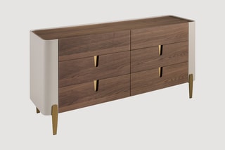 Commode en bois de noyer - 160 x 47 x 76 cm