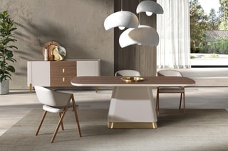 Table à manger en bois de noyer - 200 x 95 x 76 cm