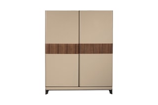 Buffet 2 portes en bois de noyer - 120 x 50 x 150 cm