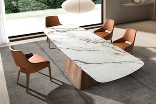 Table à manger en marbre - 180 x 100 x 78 cm