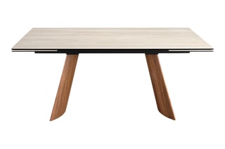 Table à manger extensible en marbre - 180 x 100 x 76 cm