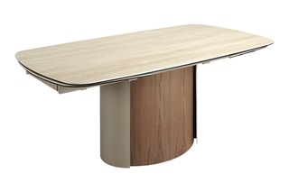 Table à manger extensible en marbre - 180 x 100 x 76 cm