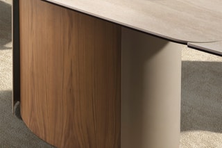 Table à manger extensible en marbre - 180 x 100 x 76 cm