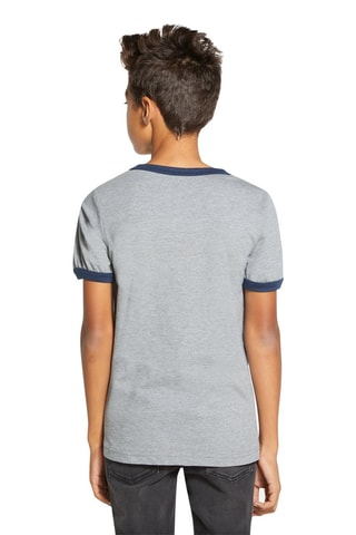 T-shirt - Blanc, rouge, bleu et gris