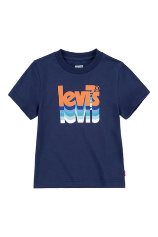 T-shirt - Blanc, rouge, bleu et marron