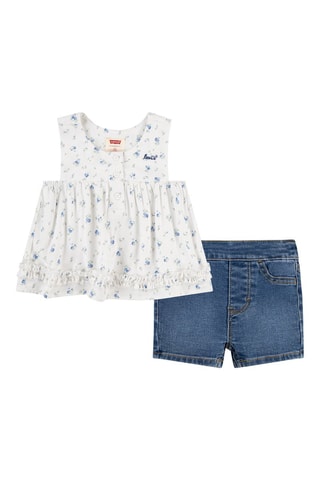 Robe et short en jean - Blanc