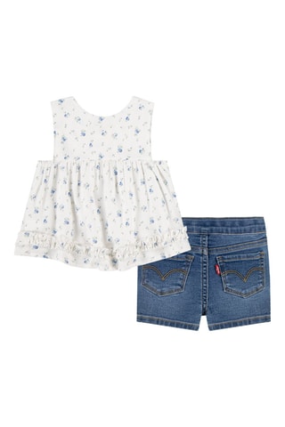 Robe et short en jean - Blanc