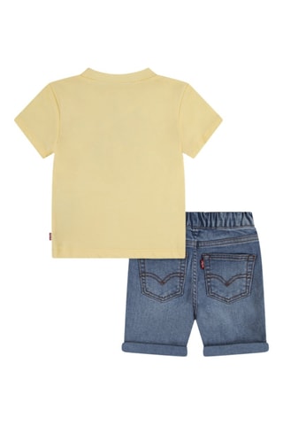 T-shirt et short en jean - Jaune