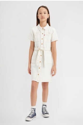 Robe en jean en coton biologique - Blanc