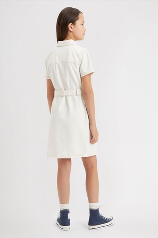 Robe en jean en coton biologique - Blanc