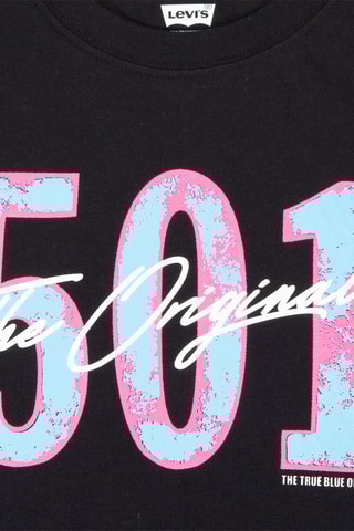 T-shirt - Blanc, noir, bleu et rose
