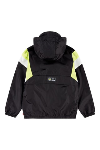 Coupe-vent à capuche - Blanc, noir, rouge et vert