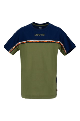T-shirt - Blanc, bleu, vert et orange
