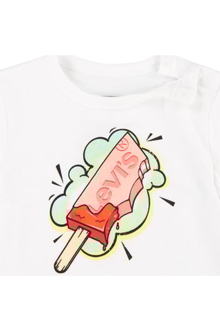 T-shirt et short en jean - Blanc et bleu