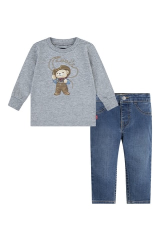 Sweat et jean - Bleu et gris