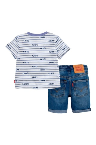T-shirt et short - Blanc et bleu