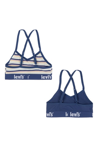2 brassières - Bleu, vert et jaune