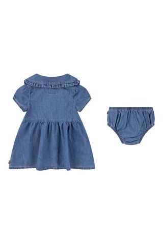 Robe et bloomer en jean - Rouge et bleu
