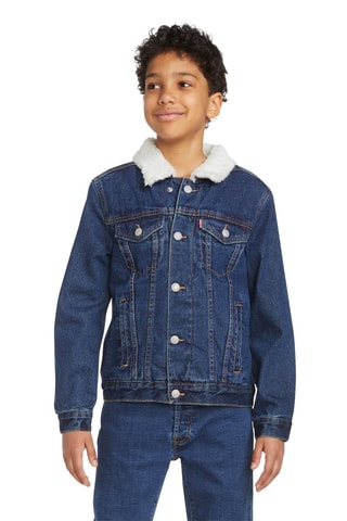 Veste en jean - Blanc, rouge et bleu