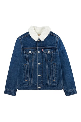 Veste en jean - Blanc, rouge et bleu